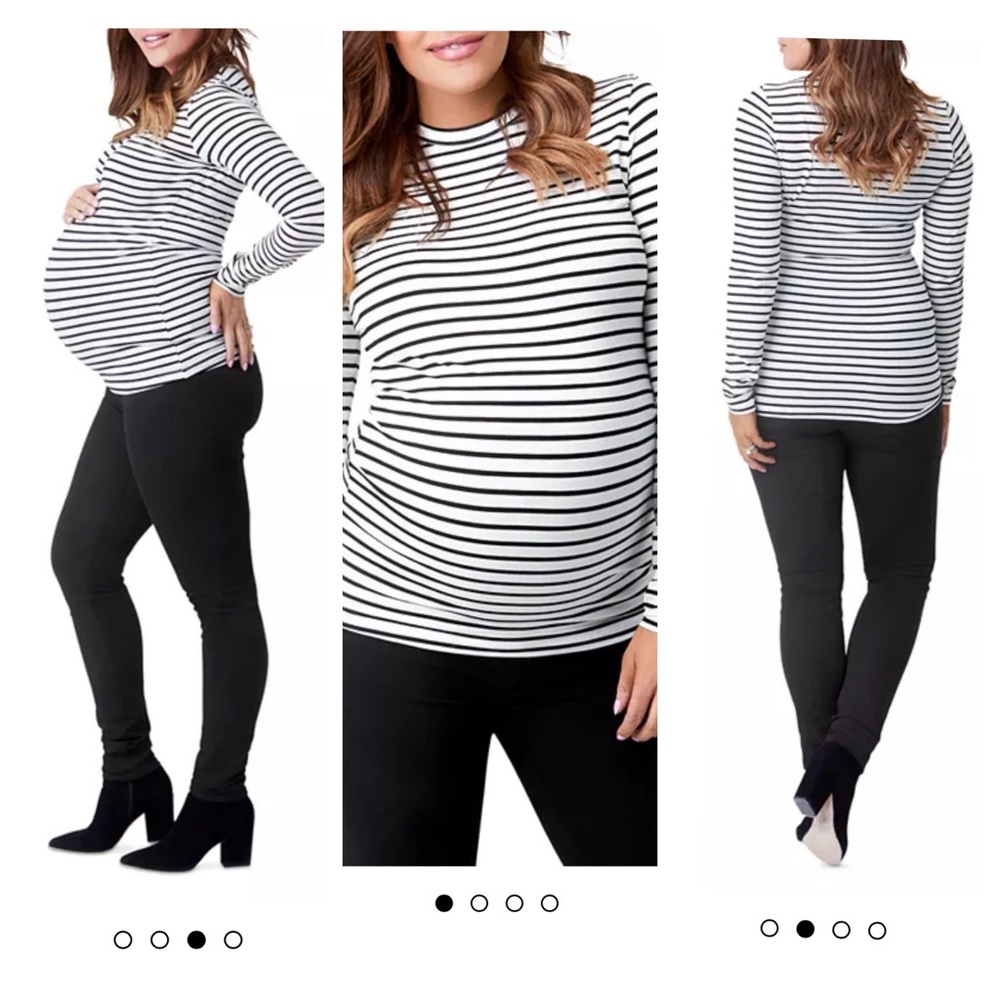 NOM Black & White Striped Long Sleeve Shirt